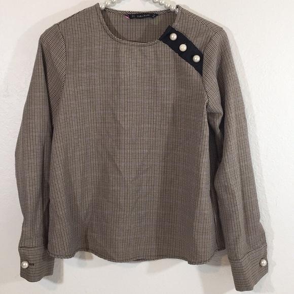 Zara Basic Women’s Career Pearl Top Small - Picture 2 of 9
